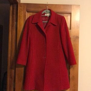 Classic red wool coat